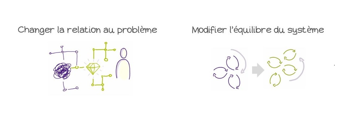 Illustration représentant les stratégie ericksonienne et systémique